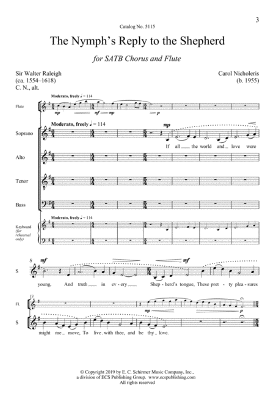 The Nymph's Reply to the Shepherd 4-Part scores gallery preview page 3