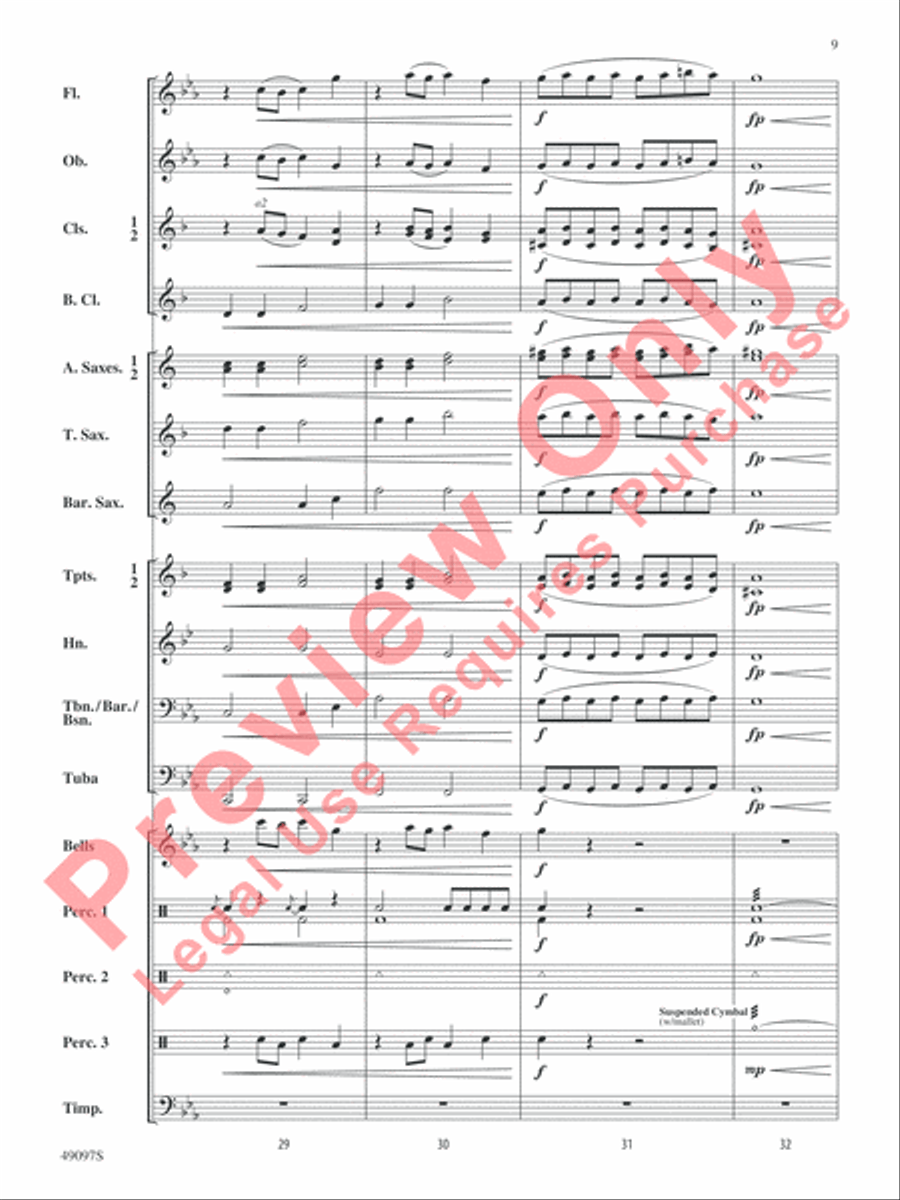 Monsters, Unite! Concert Band scores gallery preview page 10