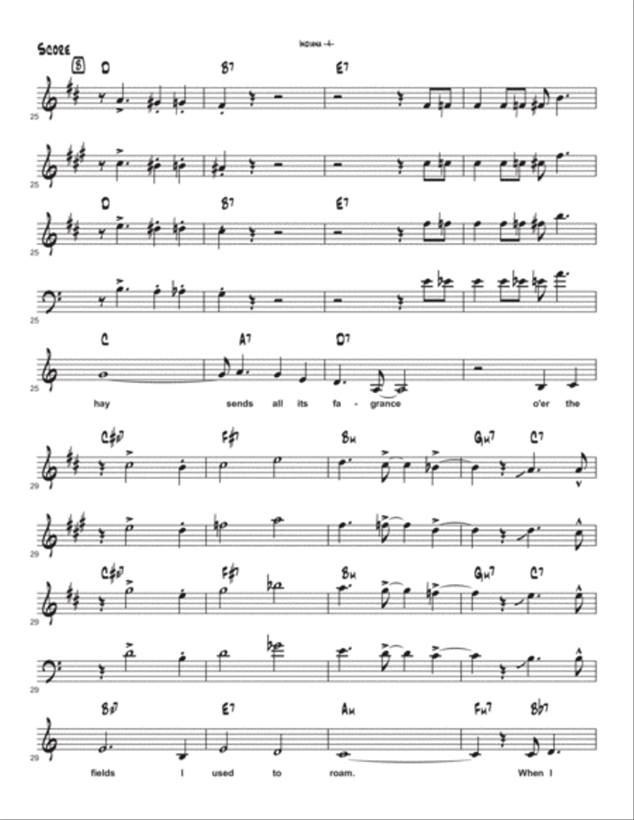 Indiana (Back Home Again) Jazz Ensemble scores gallery preview page 5