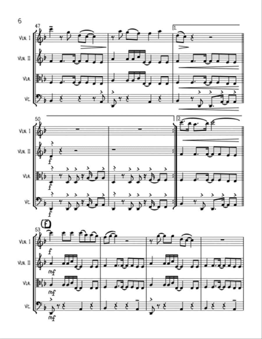 Show Me Love String Quartet scores gallery preview page 6