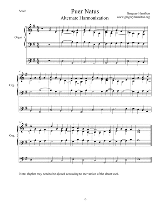 Puer Natus - A Babe is Born in Bethlehem - Alternate Harmonization