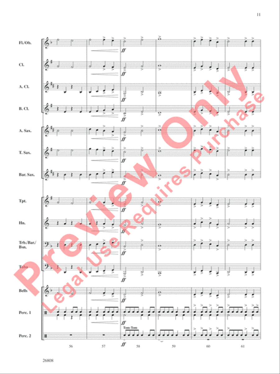 Defender of Time Concert Band scores gallery preview page 12