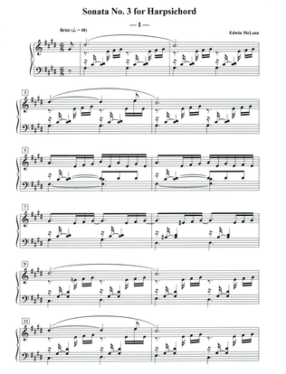 Sonata No. 3 for Harpsichord