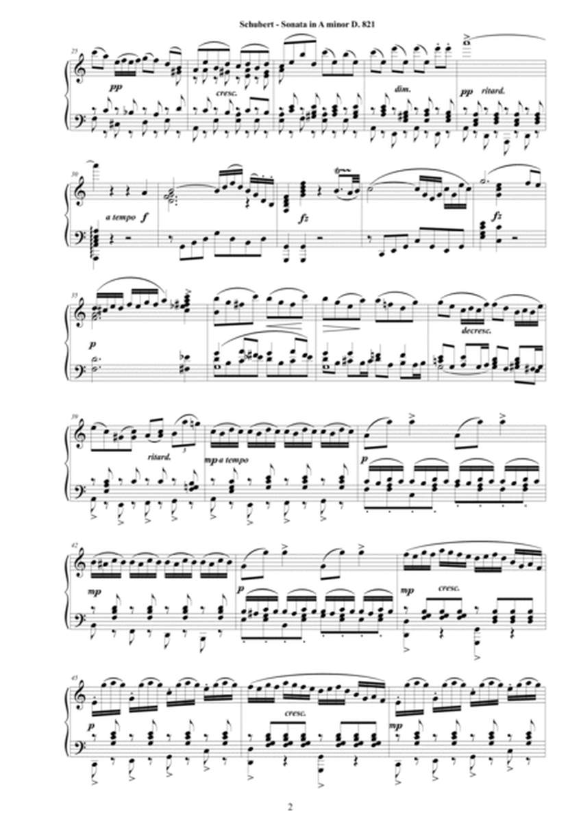 Schubert F - Arpeggione Sonata in A minor D.821 - Piano version image number null