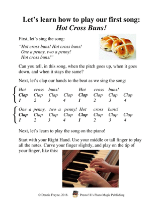 Hot Cross Buns (black key notation)