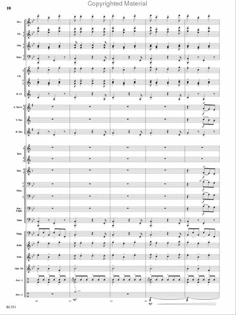 March Jubiloso Concert Band scores gallery preview page 9