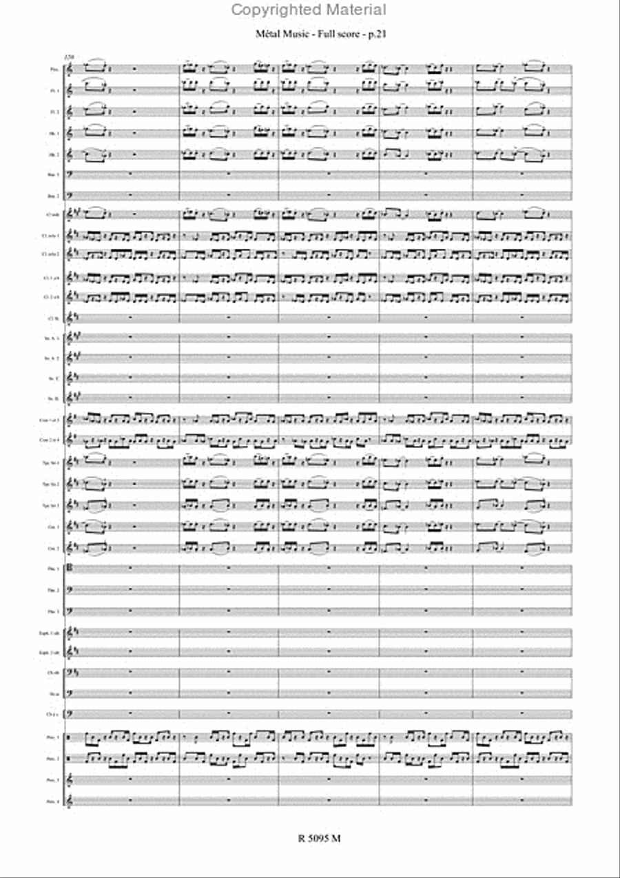 Metal Music Metal Music Concert Band scores gallery preview page 22