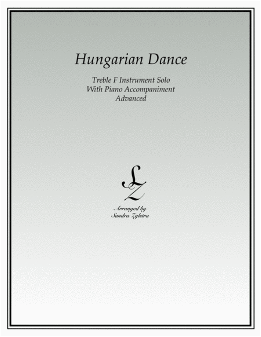 Hungarian Dance (treble F instrument solo) Horn scores gallery preview page 1
