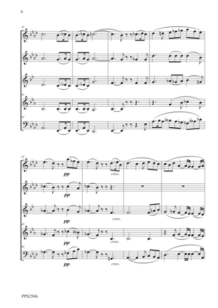 SCHUBERT MOMENT MUSICAL Opus 94 No. 2 for woodwind quintet