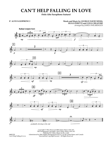 Can't Help Falling In Love (Solo Alto Saxophone Feature) - Eb Alto Saxophone 2