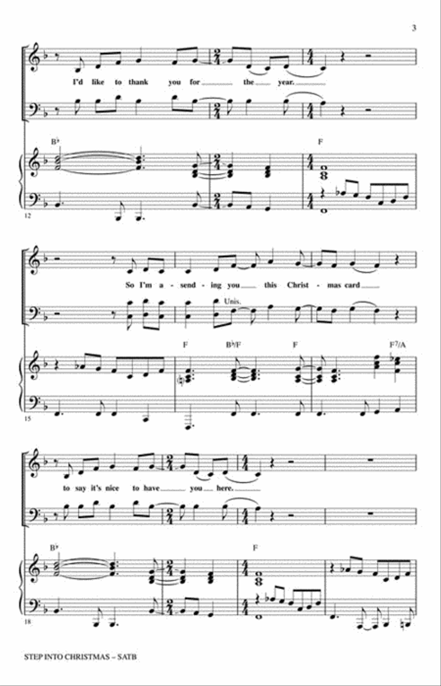 Step into Christmas 4-Part scores gallery preview page 3