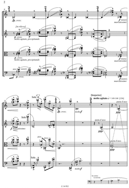 6 Moments Musicaux für Streichquartett op.44