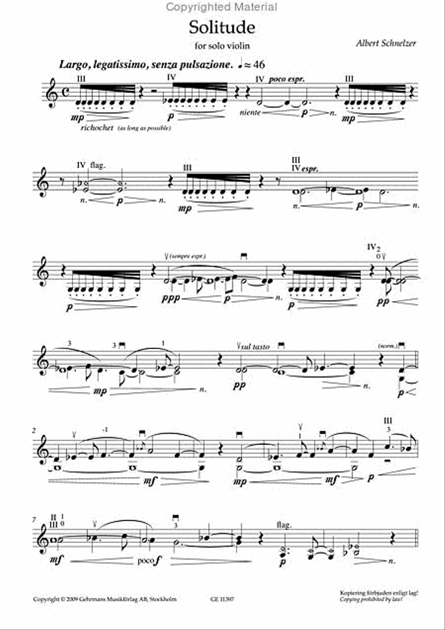 Solitude Violin Solo scores gallery preview page 2
