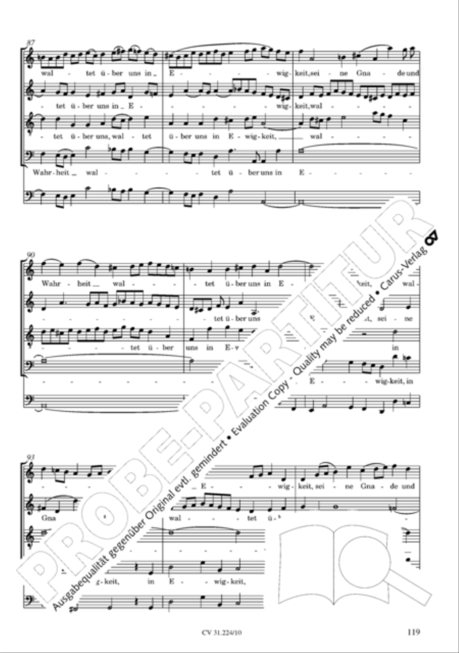 The complete motets (without Bc) Choir scores gallery preview page 126