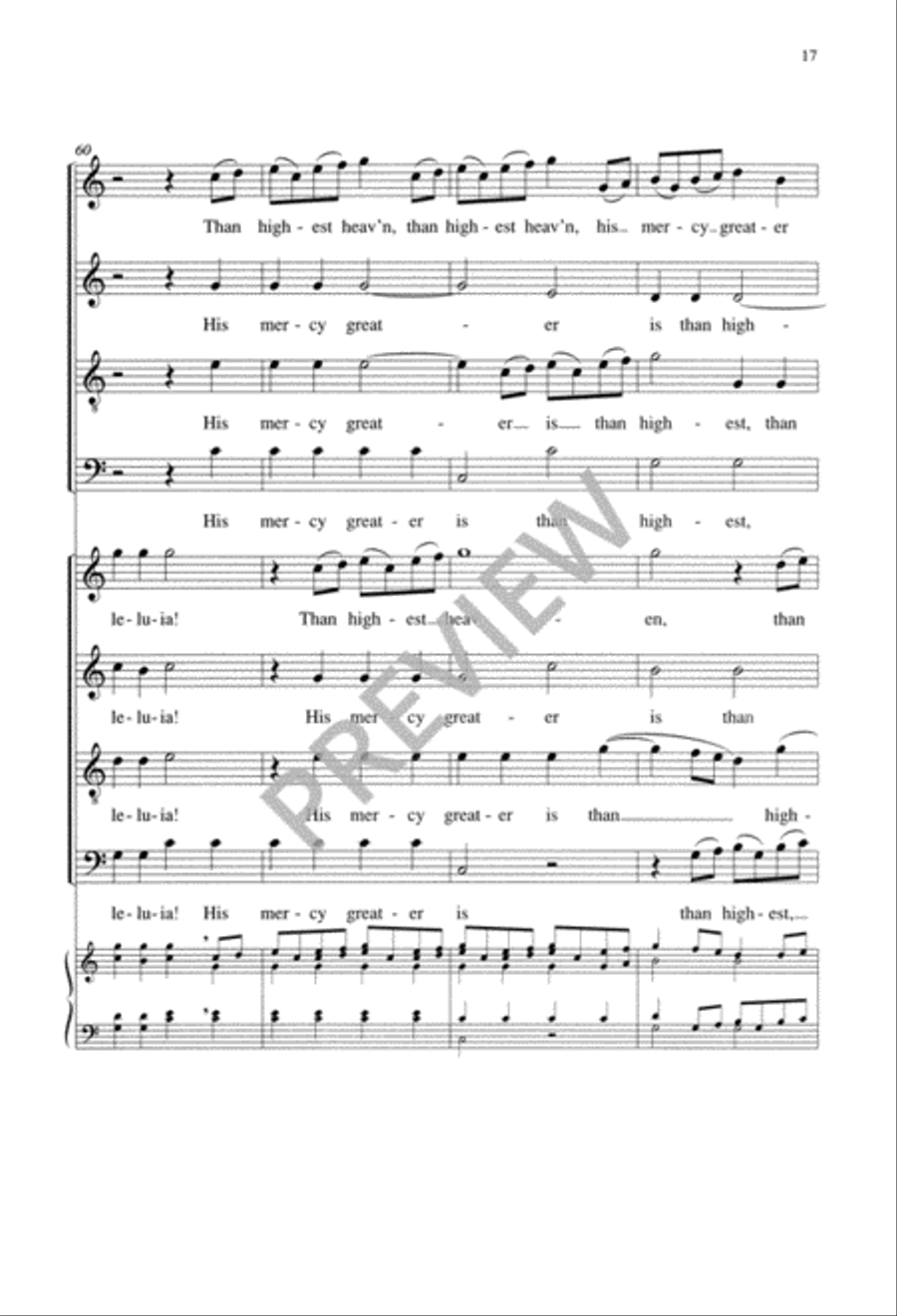 O Bless the Lord O Bless the Lord 4-Part scores gallery preview page 18