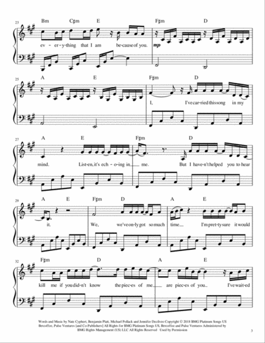 In Case You Don't Live Forever Voice scores gallery preview page 3