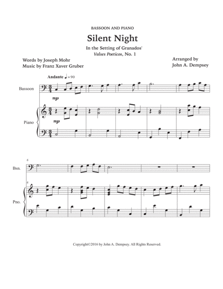 Silent Night (Bassoon and Piano) image number null