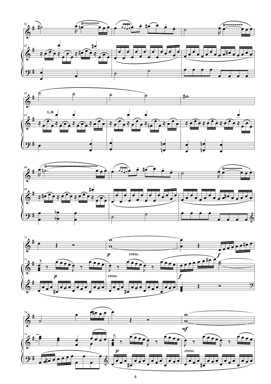 Mozart - Violin Sonata No.18 in G major KV 301 for Violin and Piano - Score and Part Violin Solo scores gallery preview page 4