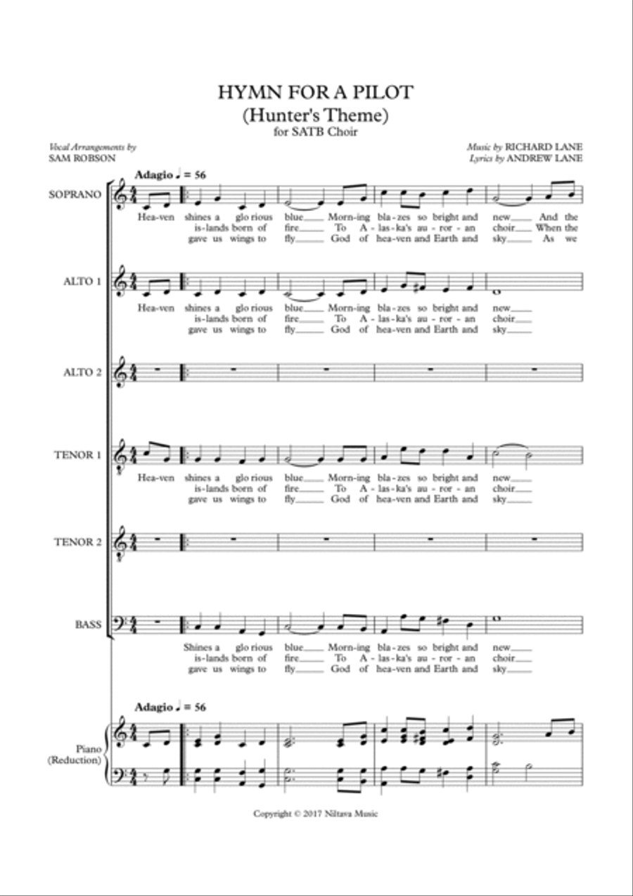 HYMN FOR A PILOT HYMN FOR A PILOT 4-Part scores gallery preview page 2