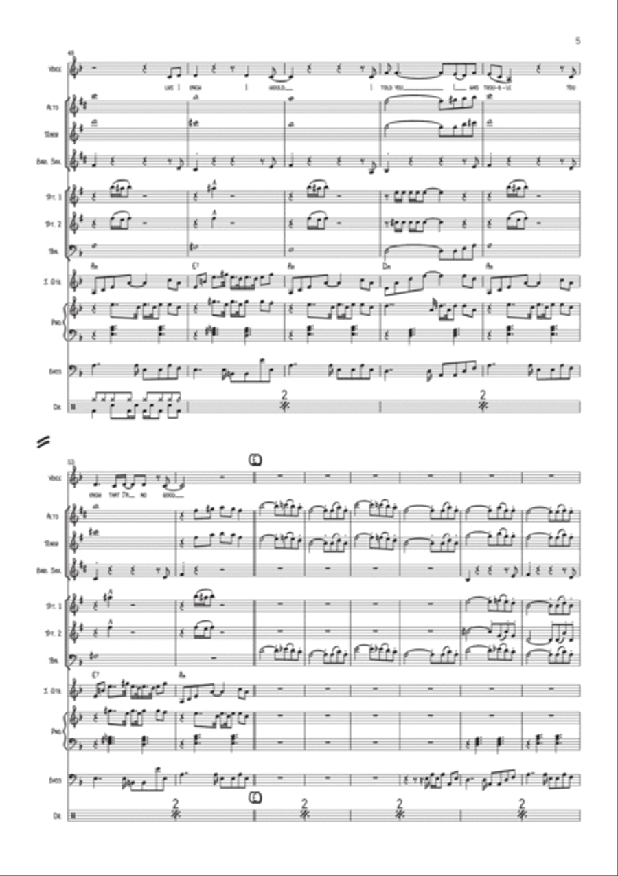 You Know I'm No Good You Know I'm No Good Jazz Ensemble scores gallery preview page 6
