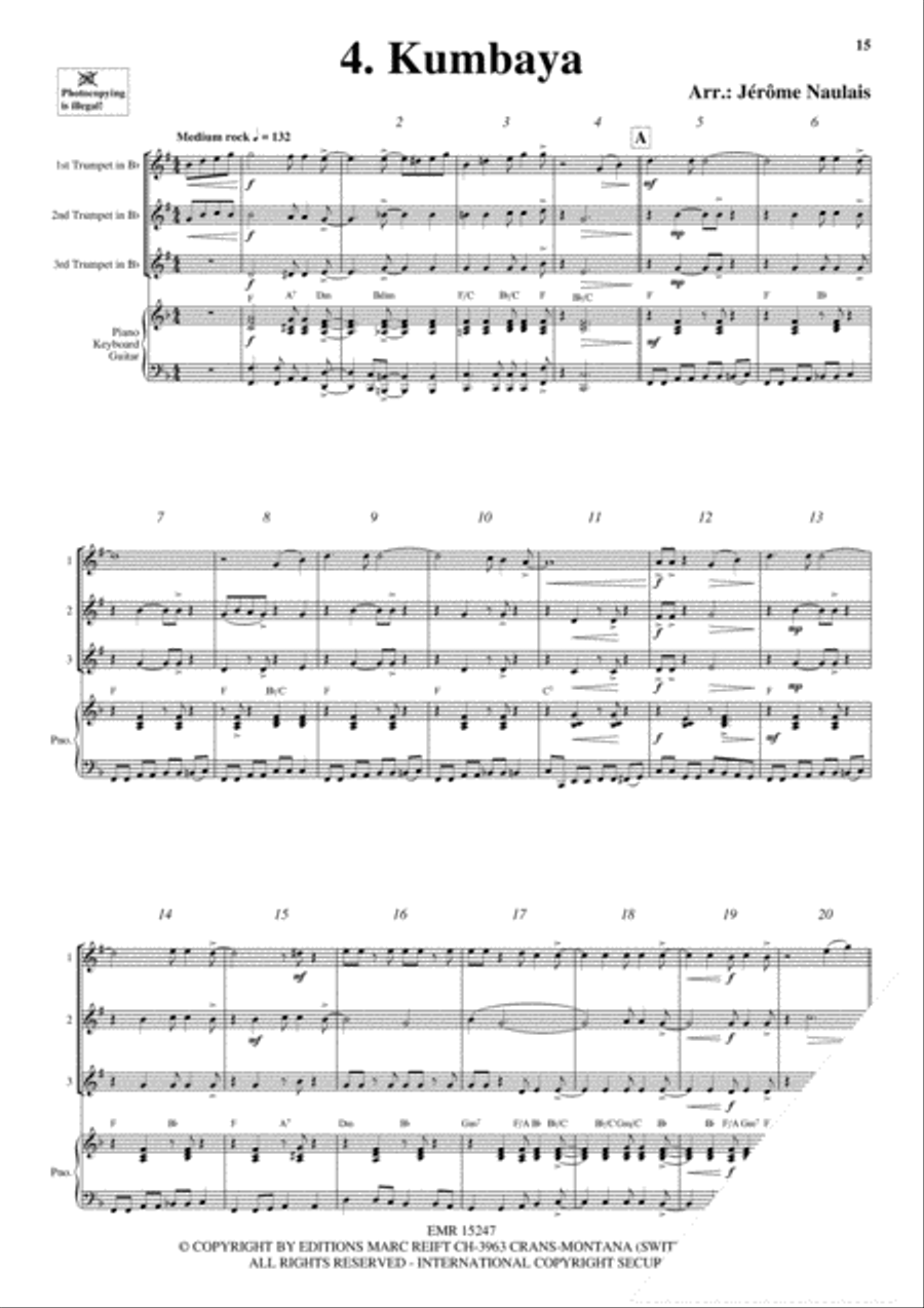 3 Trumpets & Piano Vol. 3 Trumpet Trio scores gallery preview page 6