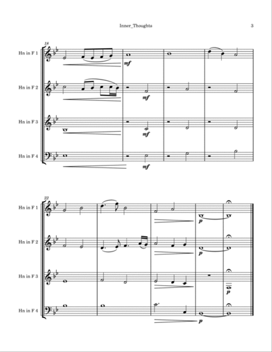 Inner Thoughts Brass Ensemble scores gallery preview page 3