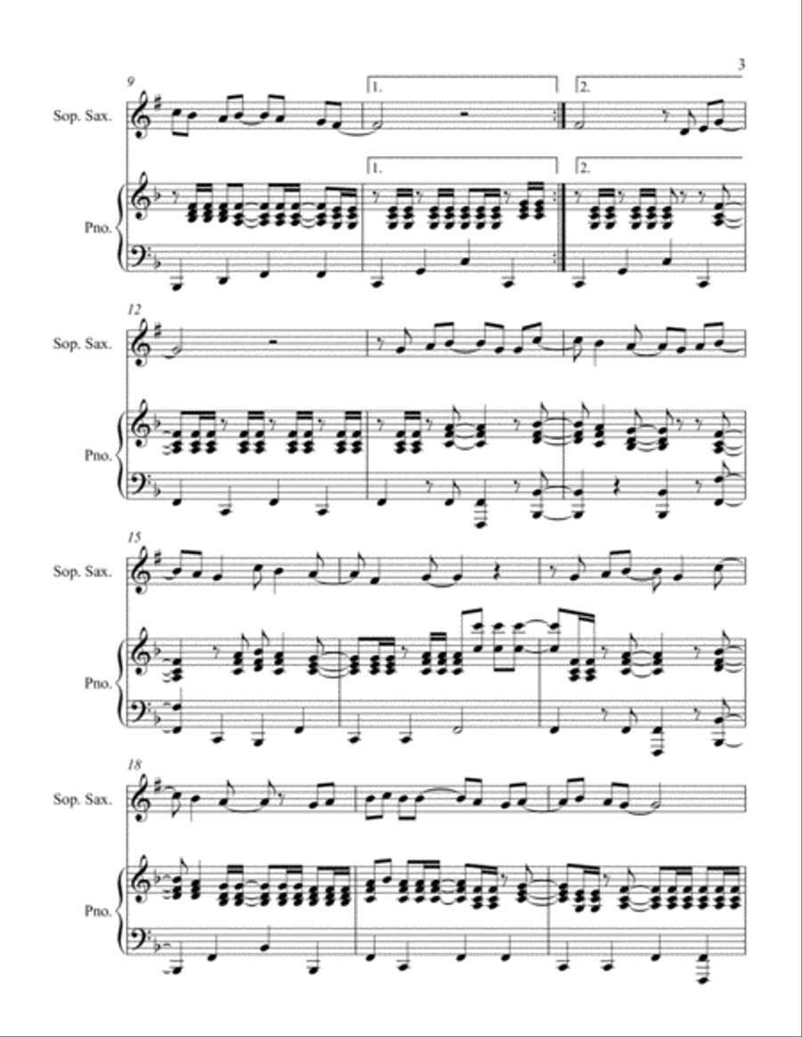 Cecilia Cecilia Soprano Saxophone scores gallery preview page 3