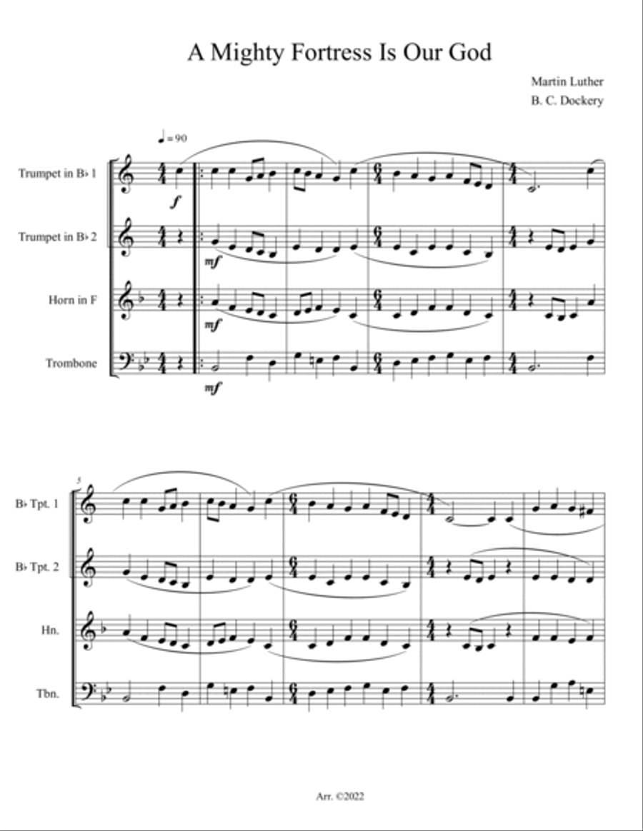 20 Greatest Hymns for Brass Quartet Brass Quartet scores gallery preview page 3