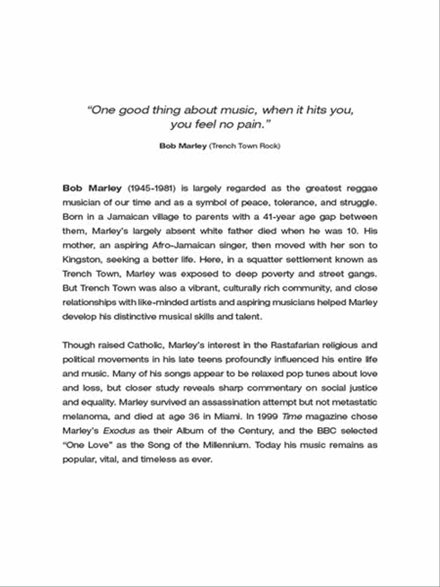 Bob Marley for Piano Duet 1 Piano, 4-Hands scores gallery preview page 5