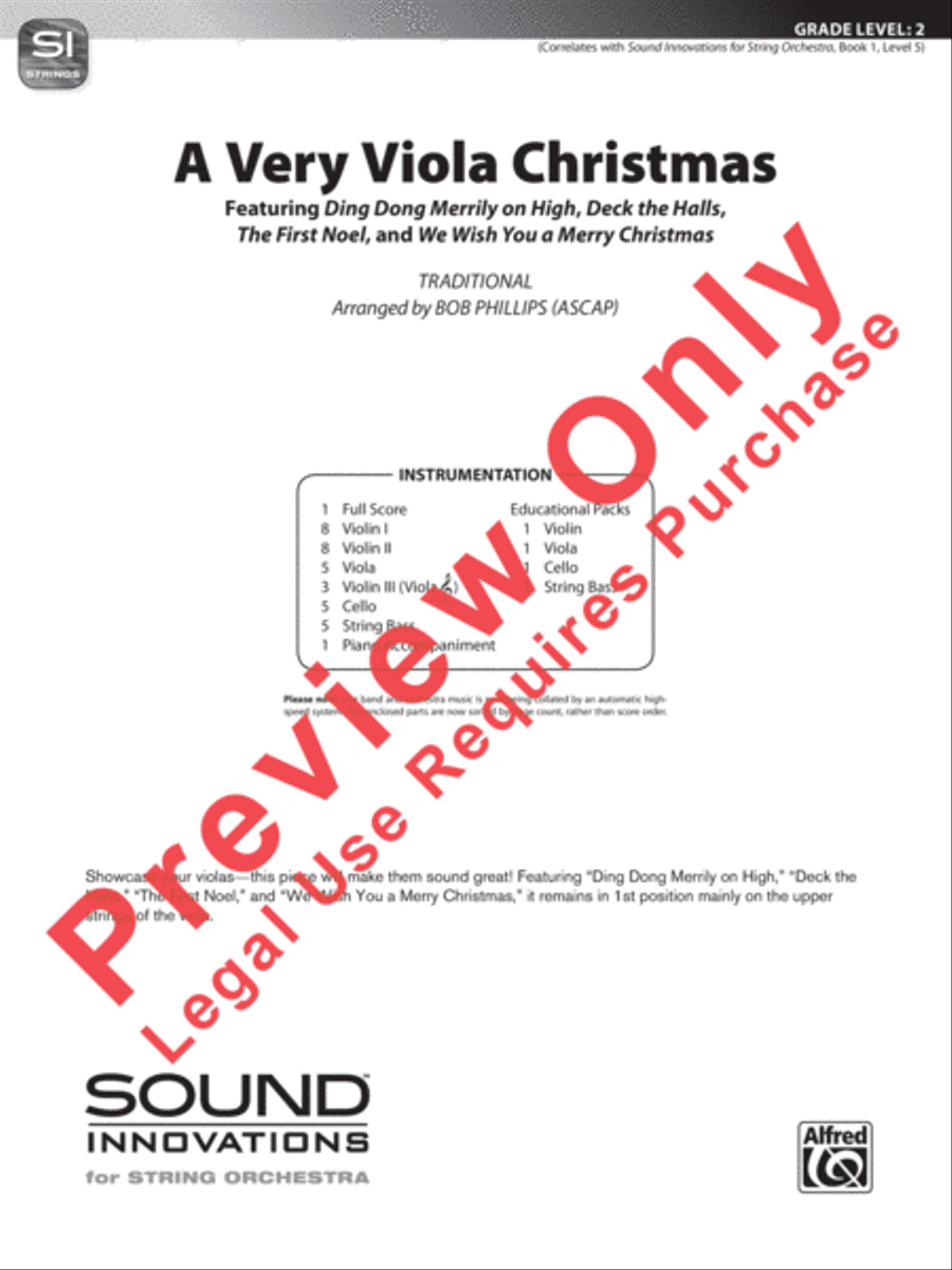 A Very Viola Christmas String Orchestra scores gallery preview page 2