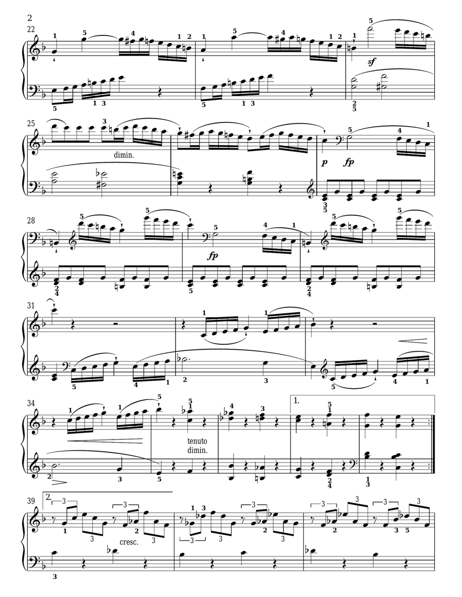 Sonatina In F Major, Op. 20, No. 3 Piano Solo scores gallery preview page 2