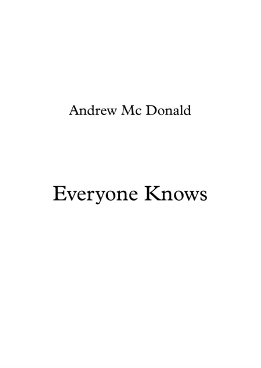 Everyone Knows Everyone Knows Voice scores gallery preview page 1