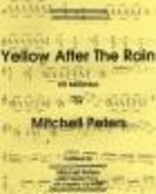 Book cover for Peters - Yellow After The Rainbow Marimba Solo