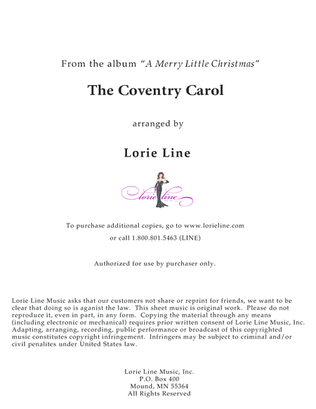Book cover for The Coventry Carol (from 2016 A Merry Little Christmas)