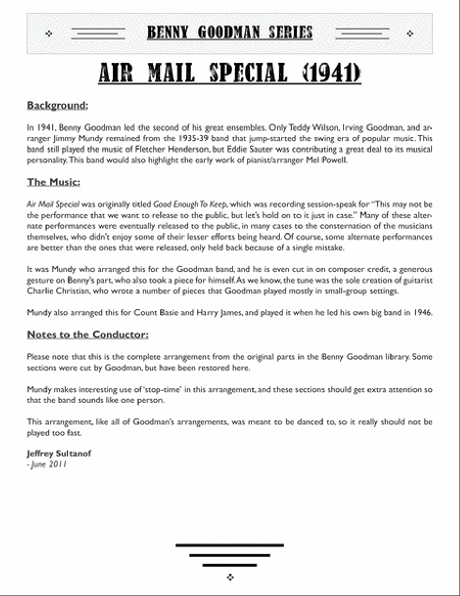 Air Mail Special Big Band scores gallery preview page 3