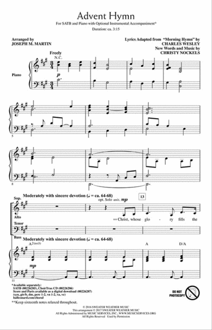 Advent Hymn 4-Part scores gallery preview page 2