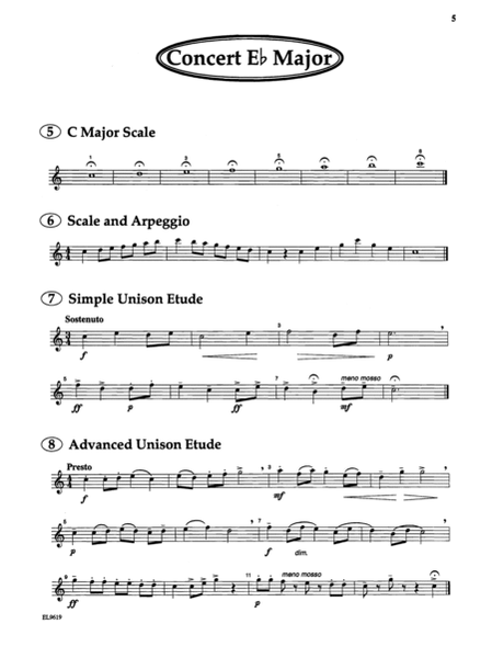 Directional Warm-Ups for Band (concert band method book - Part Book Set D: A. Sax 1, A. Sax 2, Tenor image number null