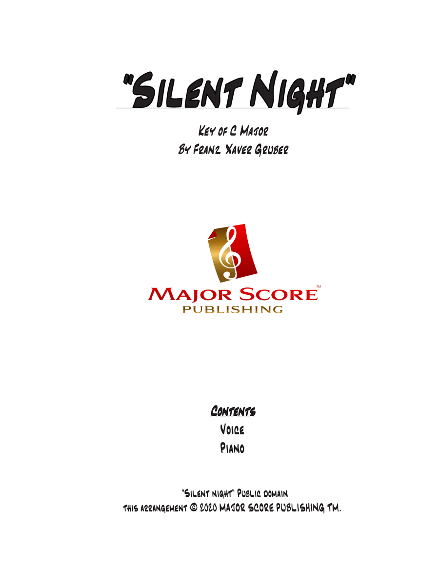 Silent Night - Vocal & Piano (C Major) Piano, Vocal scores gallery preview page 3