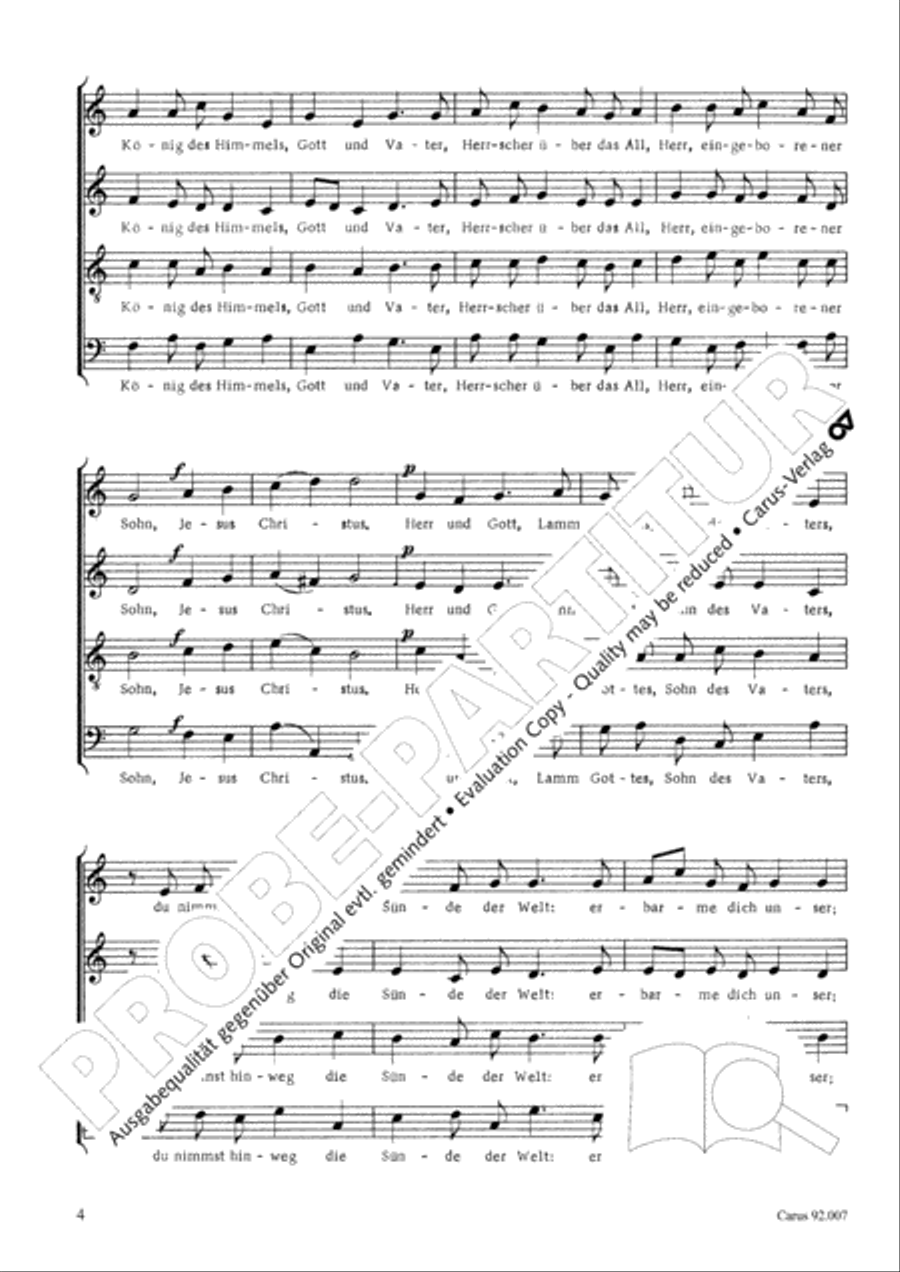 St. Bonifatius Messe 4-Part scores gallery preview page 5