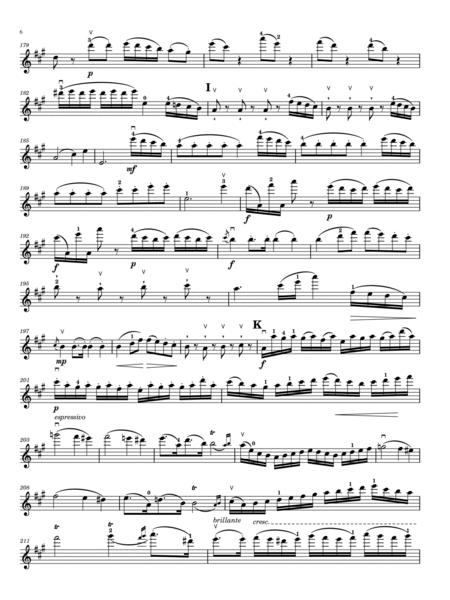 Mozart - Violin Concerto No.5 in A major, K.219 Violino principale - Original With Fingered image number null