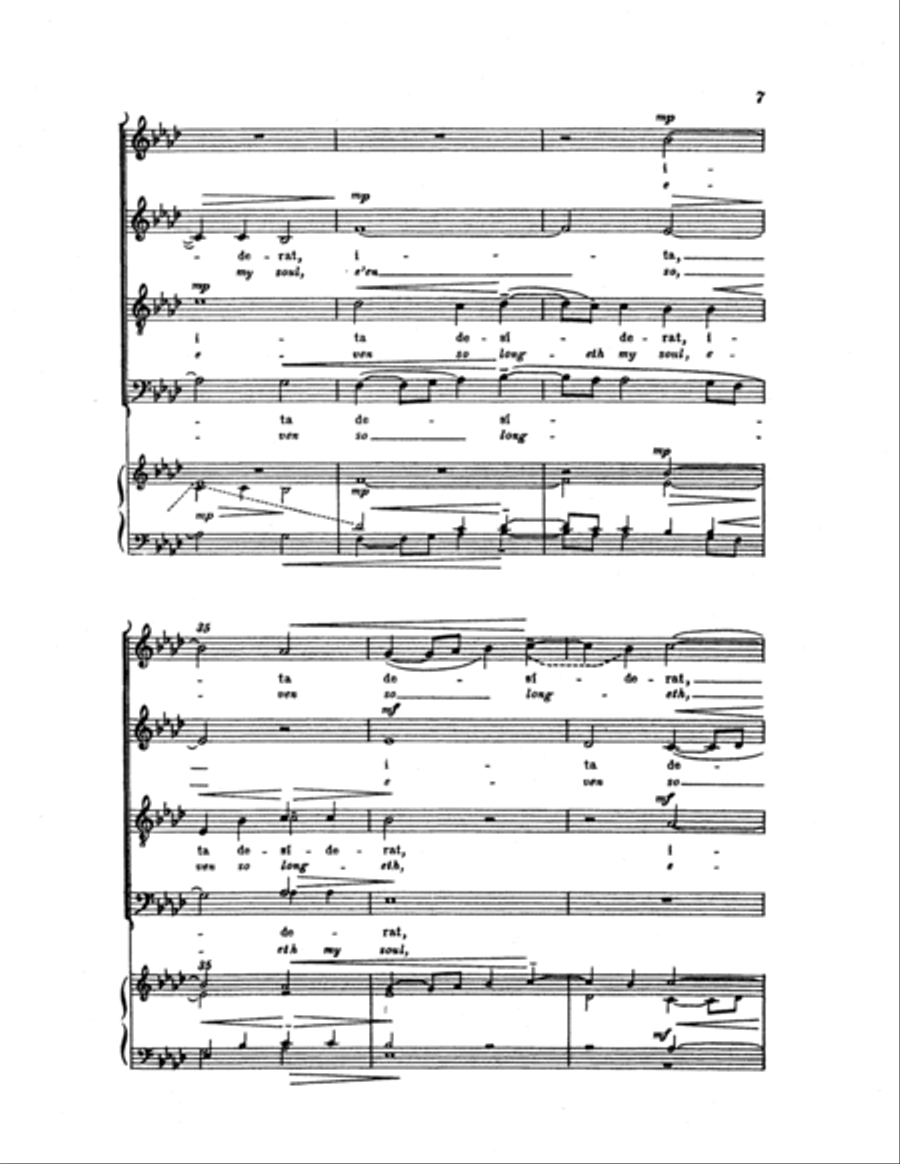 Two Motets: Sicut cervus (Like as the Hart) / Sitivit anima mea (My soul) 4-Part scores gallery preview page 6