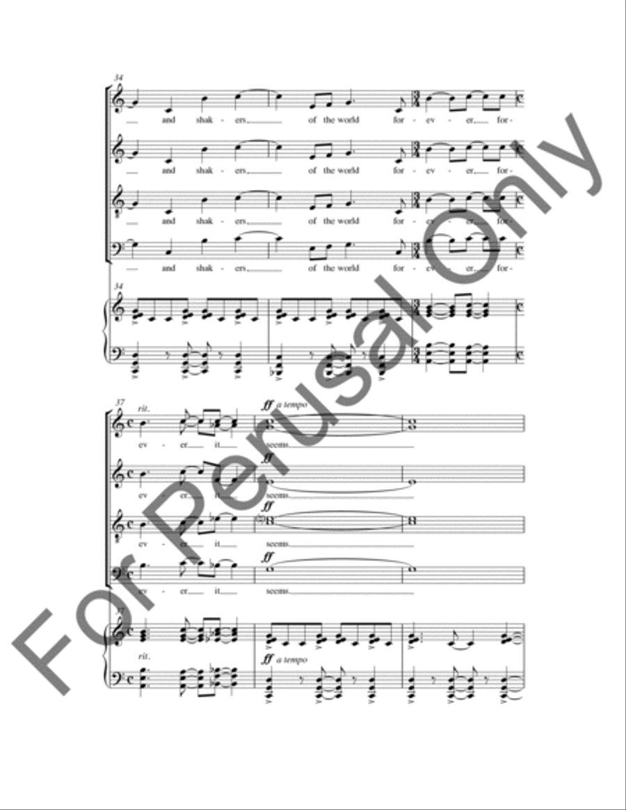 We Are The Music Makers (Choral Score) 4-Part scores gallery preview page 7