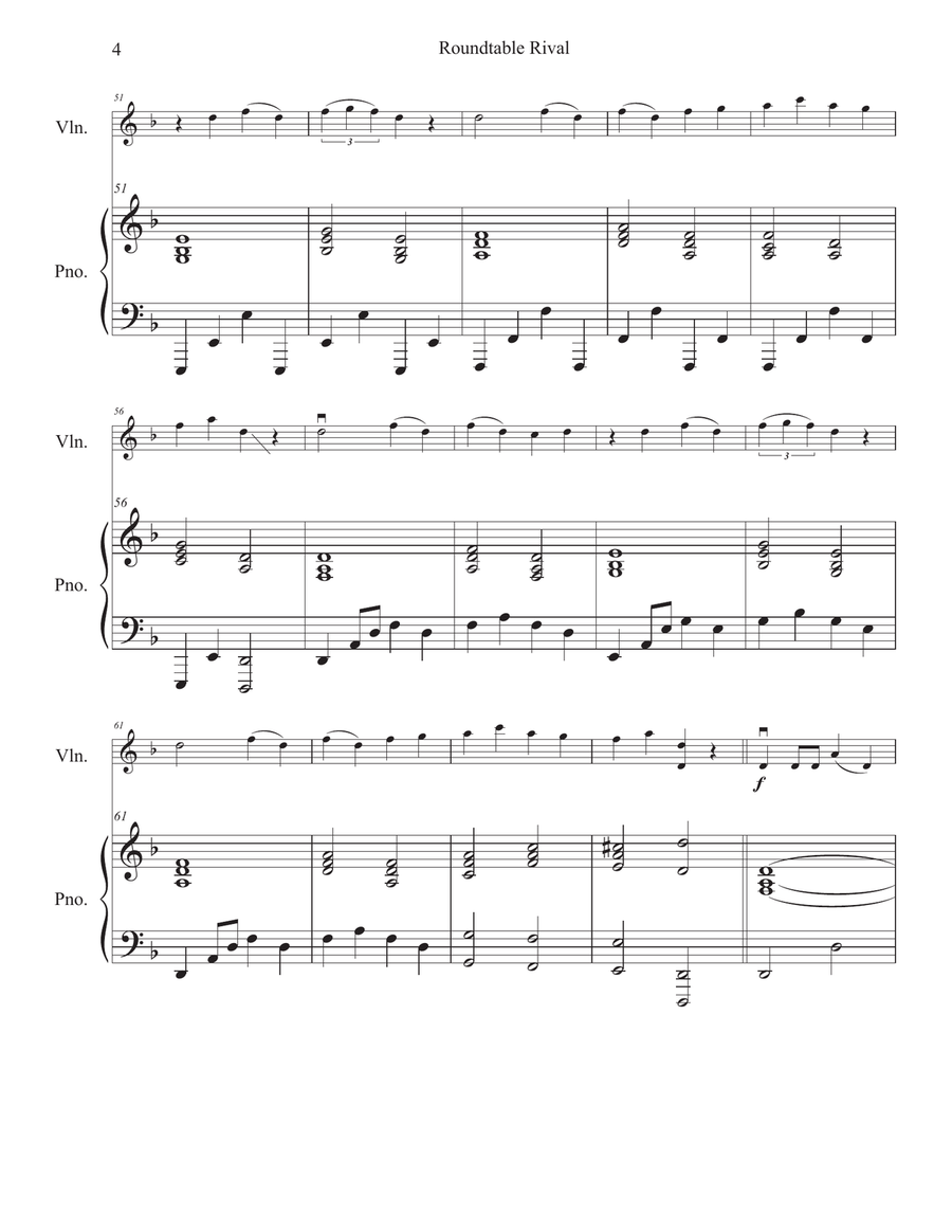 Roundtable Rival Violin Solo scores gallery preview page 5