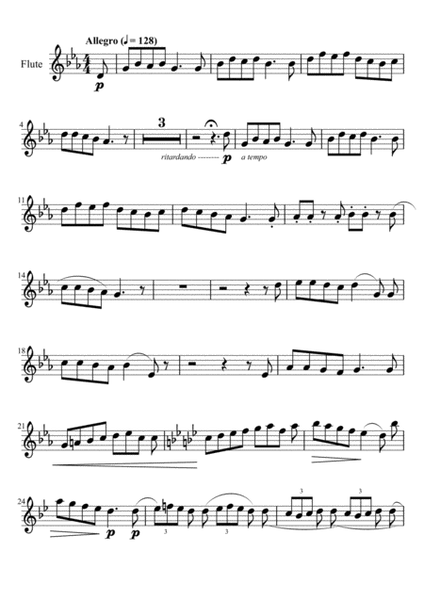 Grand Sonata for Flute, Guitar & Cello (Parts)