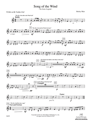 Song of the Wind: (wp) B-flat Tuba T.C.