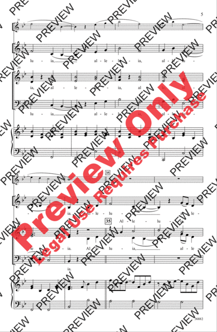 A Repeating Alleluia 3-Part scores gallery preview page 5