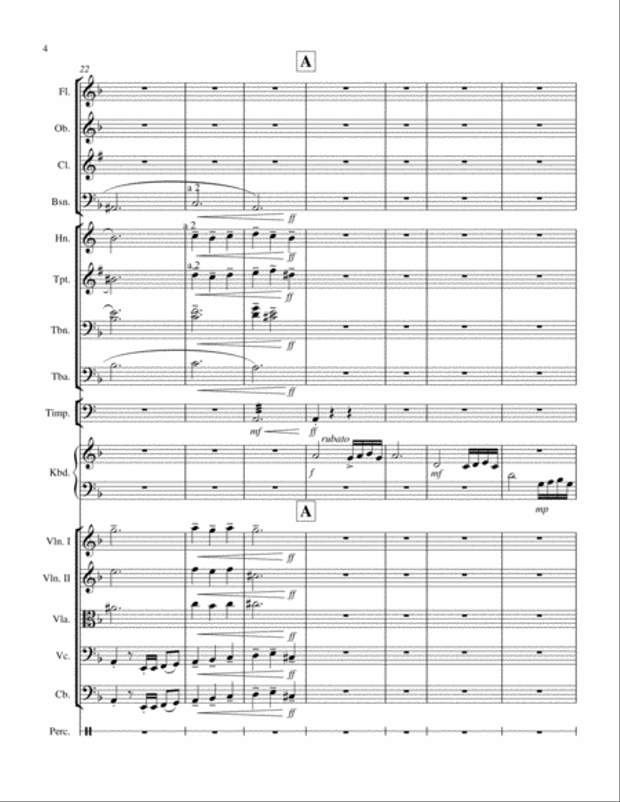 Synth Concerto #2, 1st Mov't - Andante con moto Full Orchestra scores gallery preview page 4