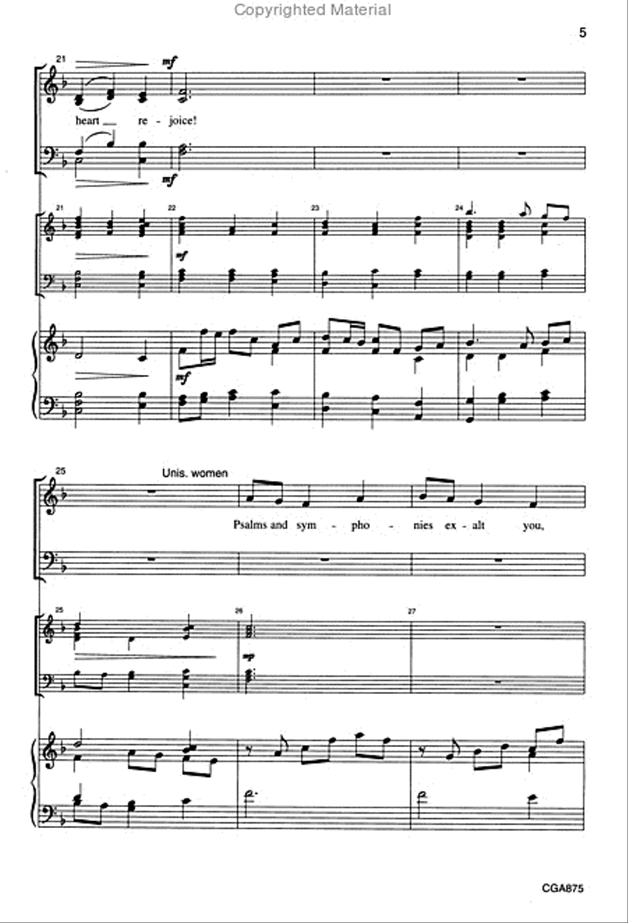 Music of Creation Choral Full Score Choir scores gallery preview page 5