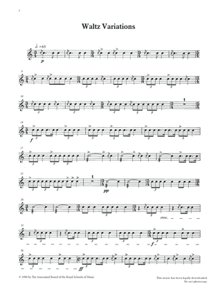 Waltz Variations from Graded Music for Snare Drum, Book III