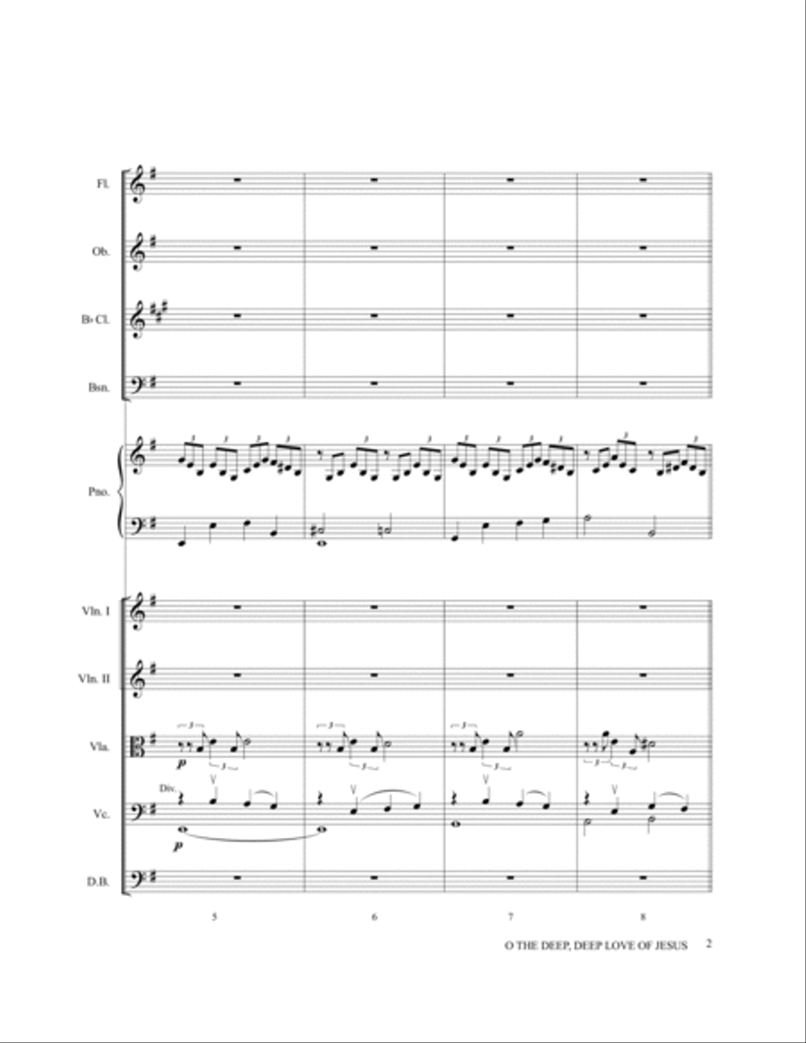 O The Deep, Deep Love of Jesus Chamber Orchestra scores gallery preview page 4
